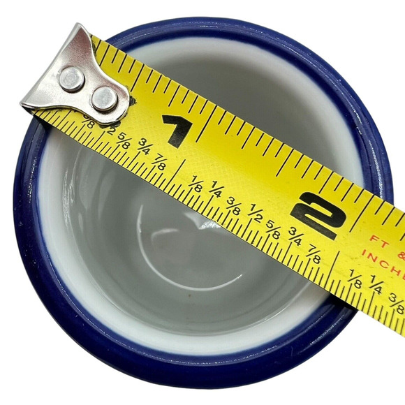 Vintage Lot 3 Japanese Tea Sake Cup Blue Tree Branches White Porcelain 2.75" - Picture 10 of 10